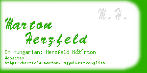marton herzfeld business card
